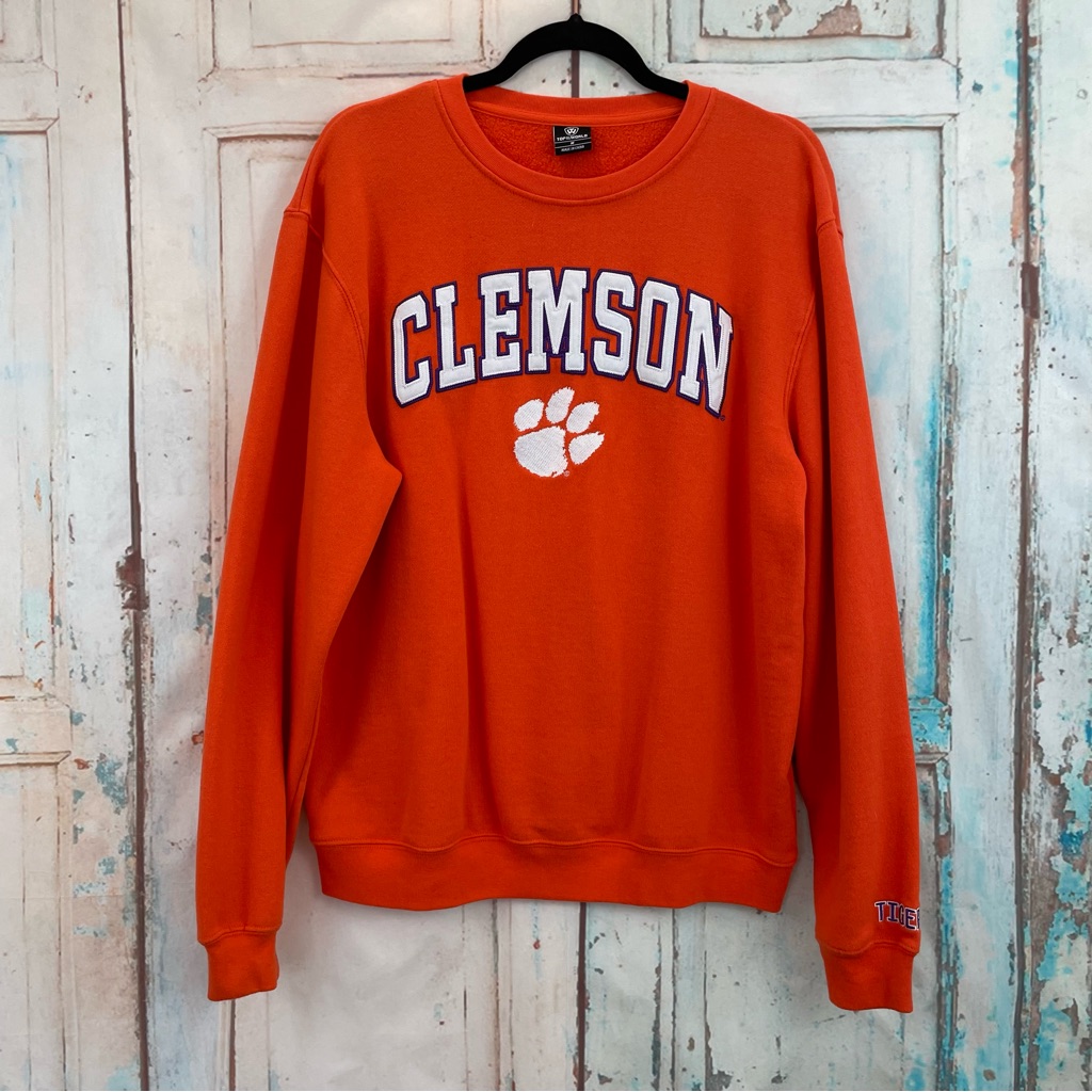 Unisex Clemson Tigers College Sweatshirt Unisex Medium